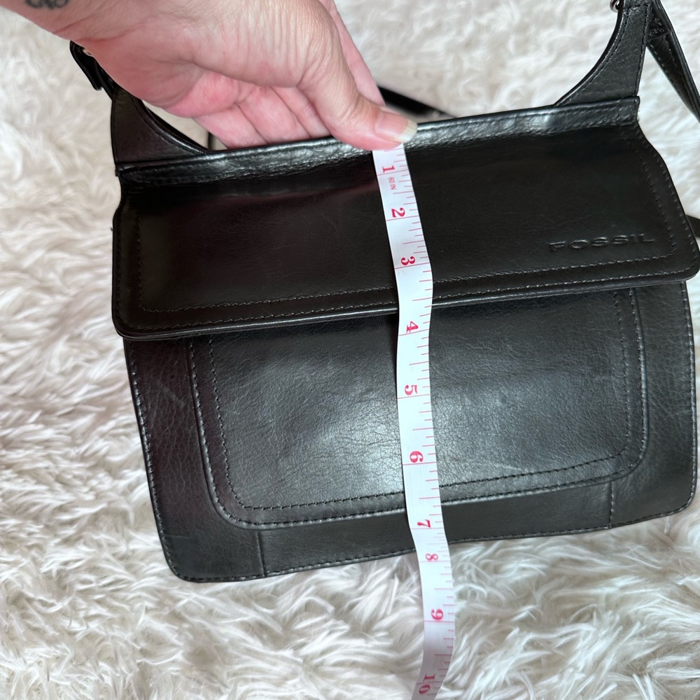 Fossil Navy Blue Leather Crossbody Bag - Picture 8 of 10